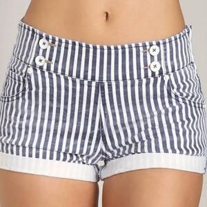 We The Free Size 30 Striped Jean Shorts